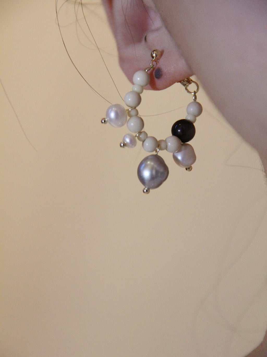 Chinoiserie Pure White Fairy Earrings,Lumivault.
