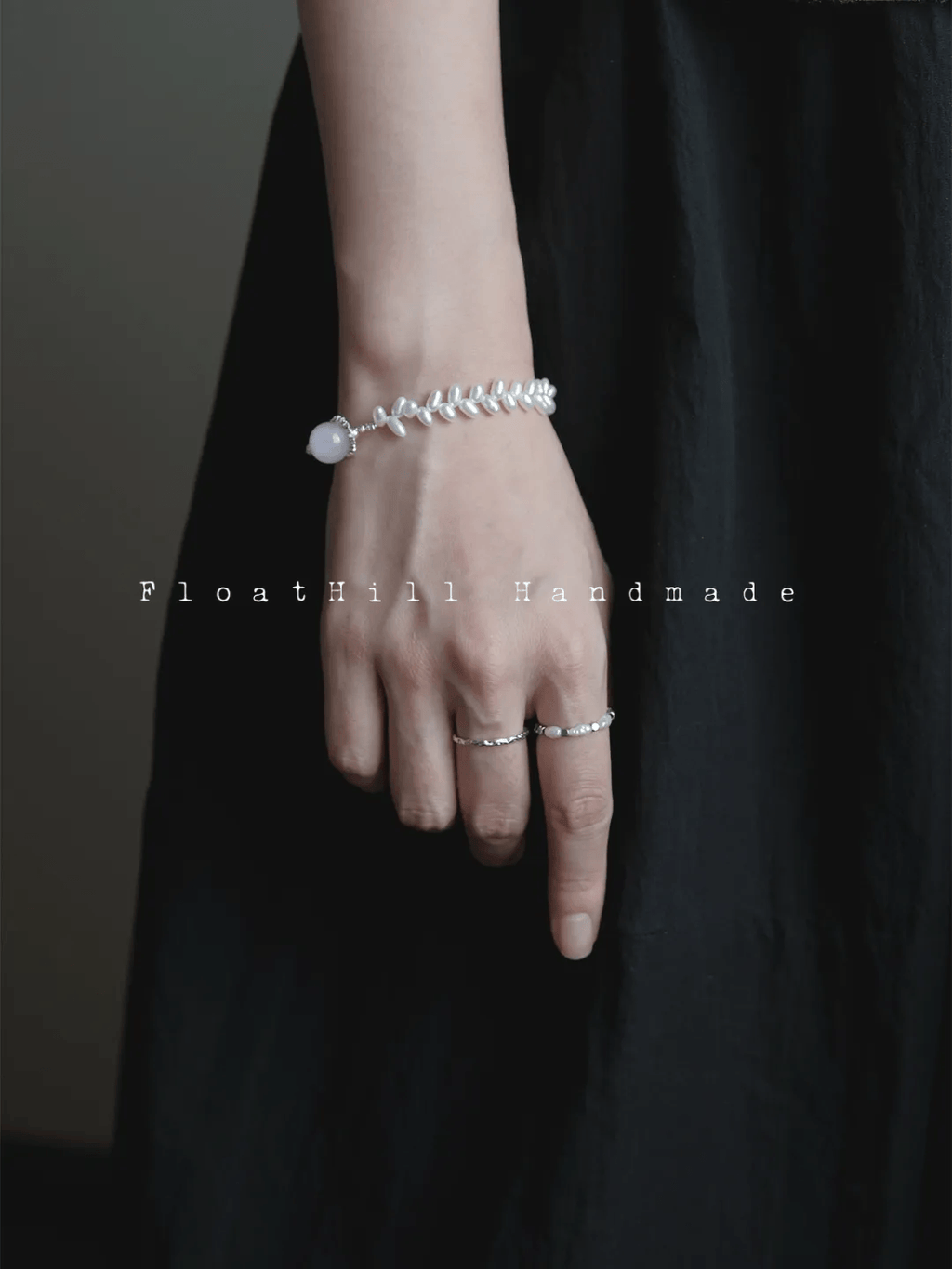 Purple Bellflower FH1206ZFL | Spodumene (Kunzite) & Pearl Bracelet