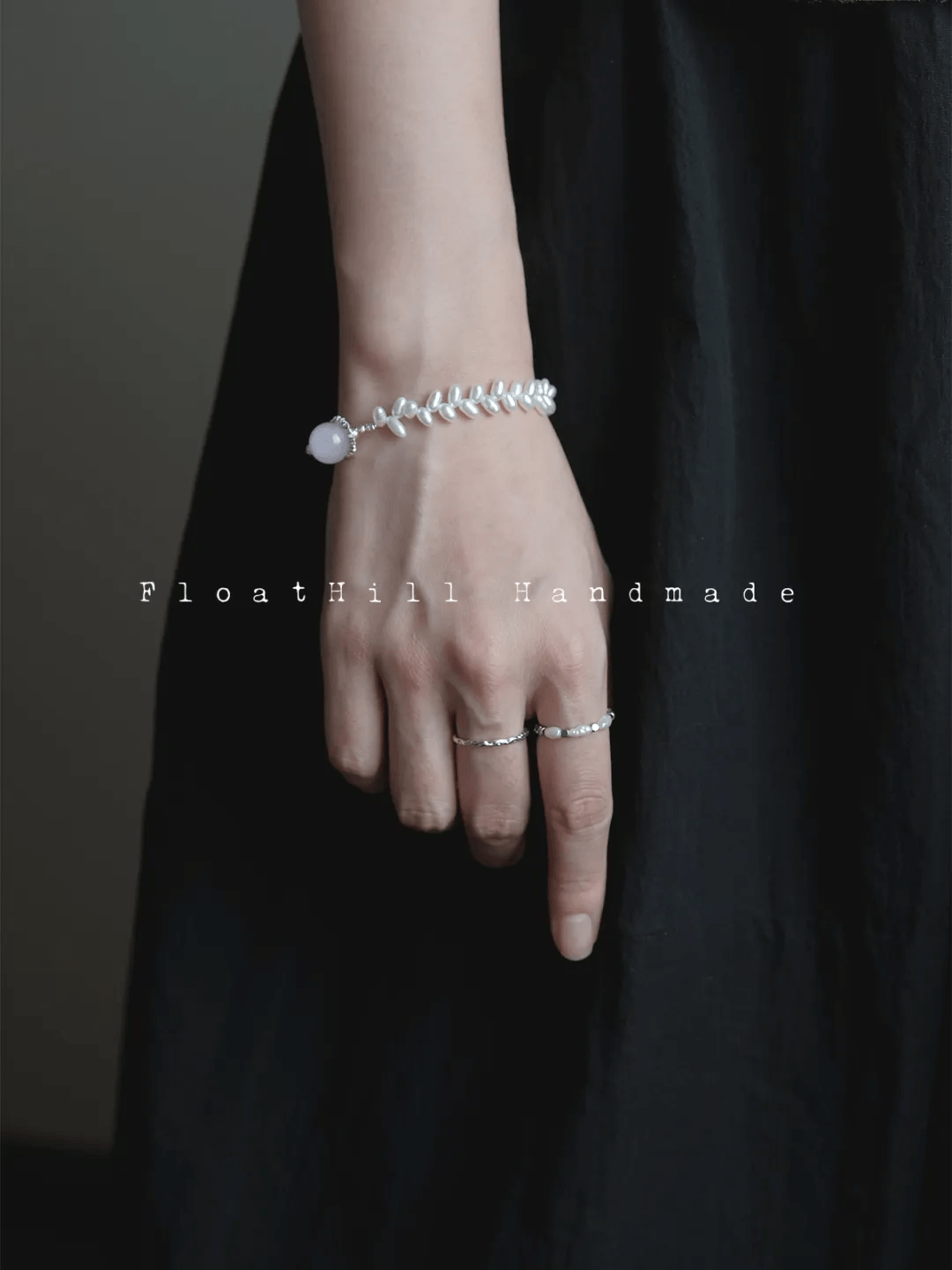 Purple Bellflower FH1206ZFL | Spodumene (Kunzite) & Pearl Bracelet