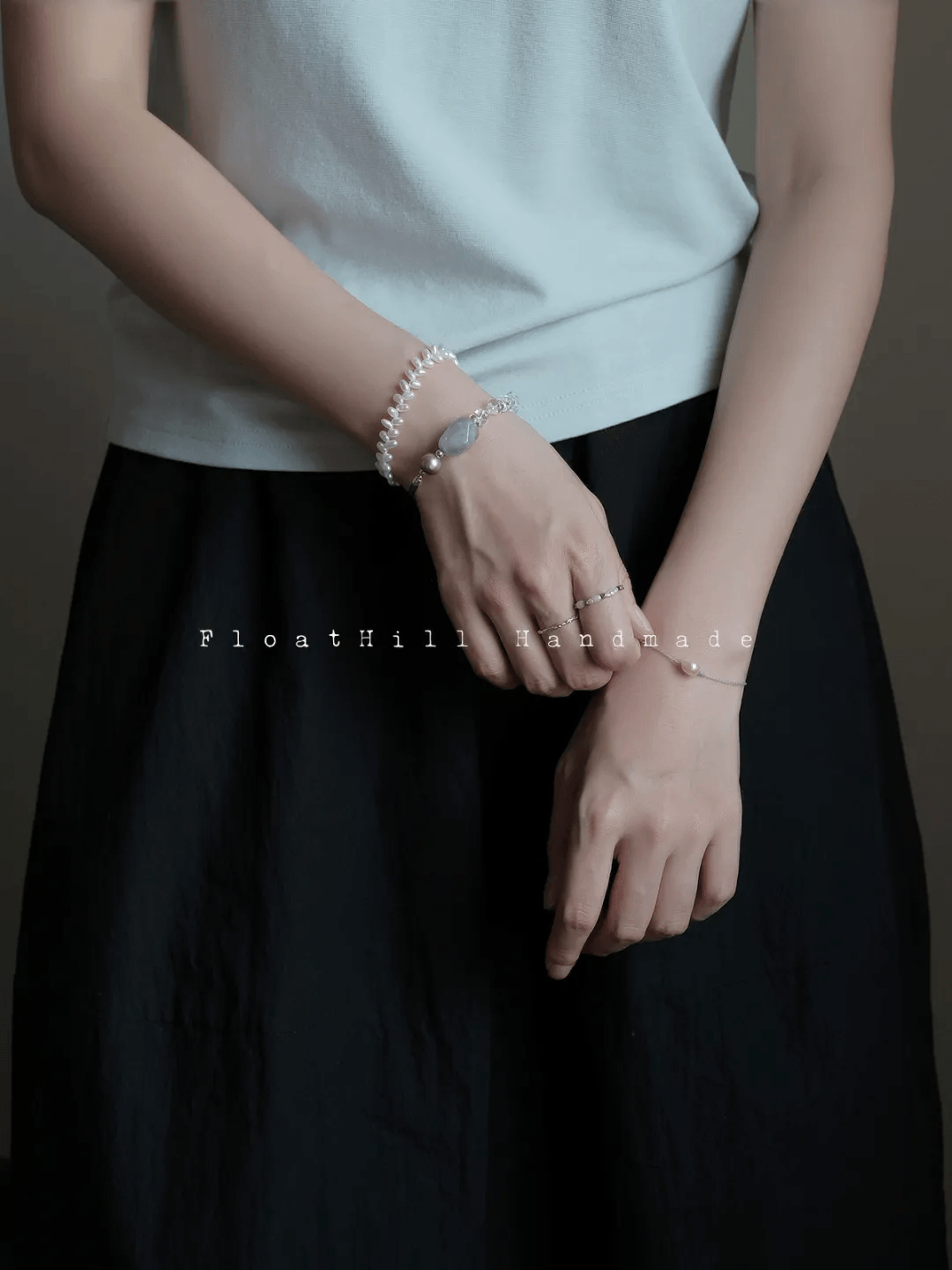 Purple Bellflower FH1206ZFL | Spodumene (Kunzite) & Pearl Bracelet