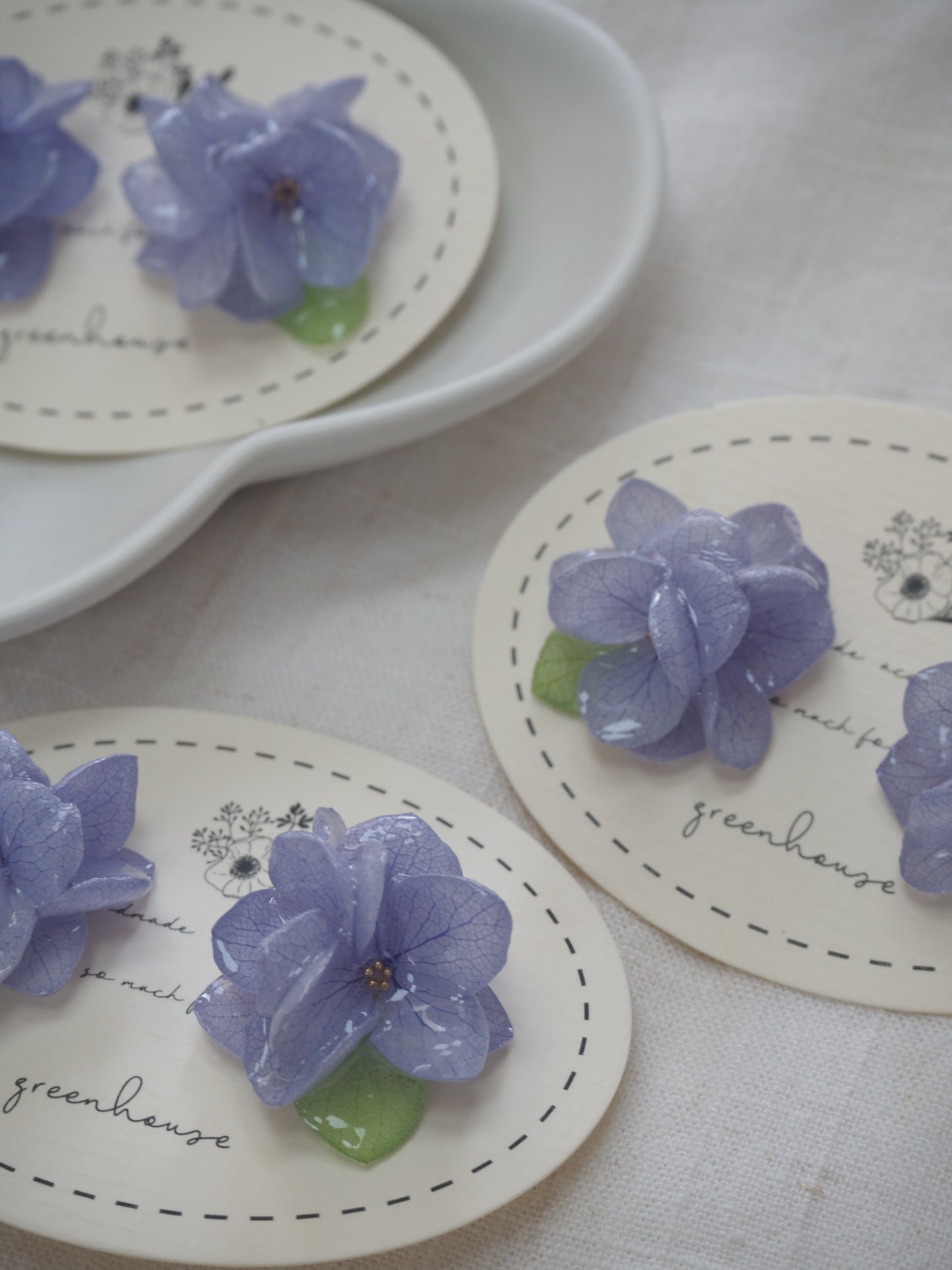 Purple Hydrangea Earrings