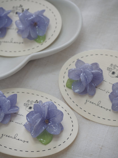 Purple Hydrangea Earrings