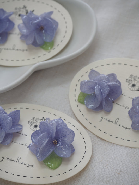 Purple Hydrangea Earrings