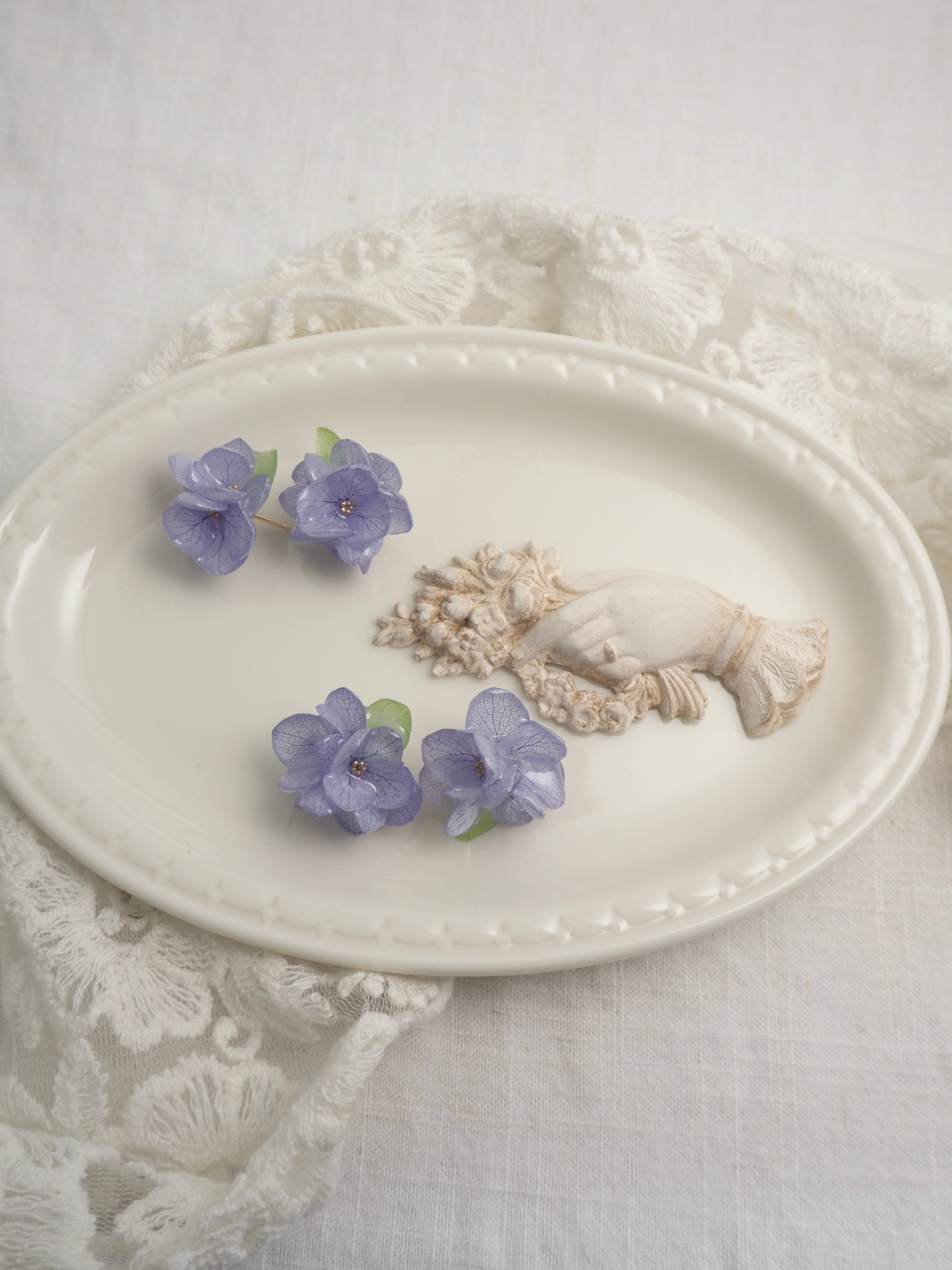 Purple Hydrangea Earrings,Lumivault.