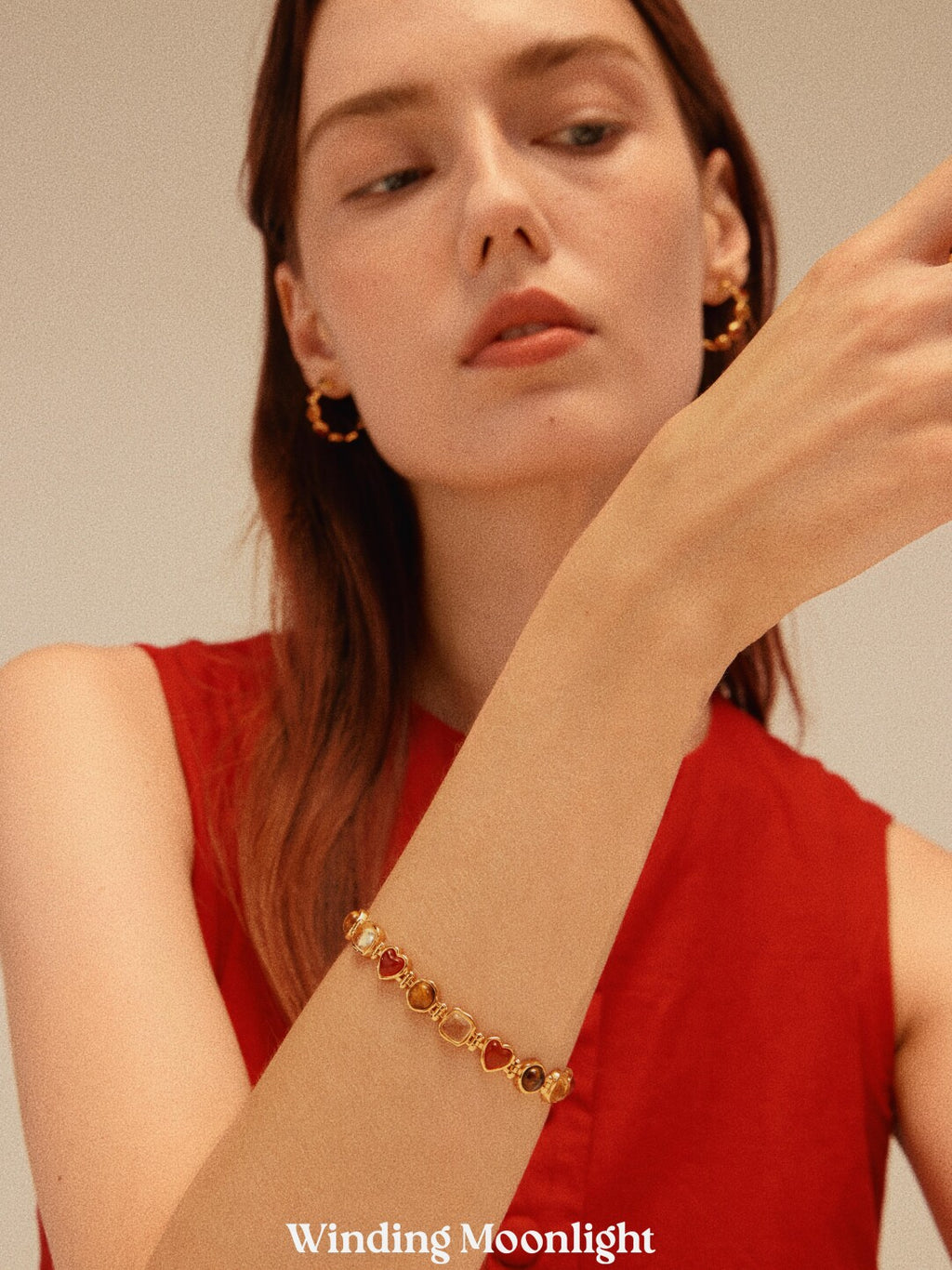 Renaissance Retro Classic Colored Stone Bracelet,Lumivault.