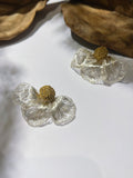 Retro Artistic Metal Woven Flower Earrings,Lumivault.