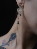Round Shape Tassel Beaded Long Earrings,Lumivault.