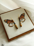 Royal Butterfly MIYUKI Beaded Earrings,Lumivault.