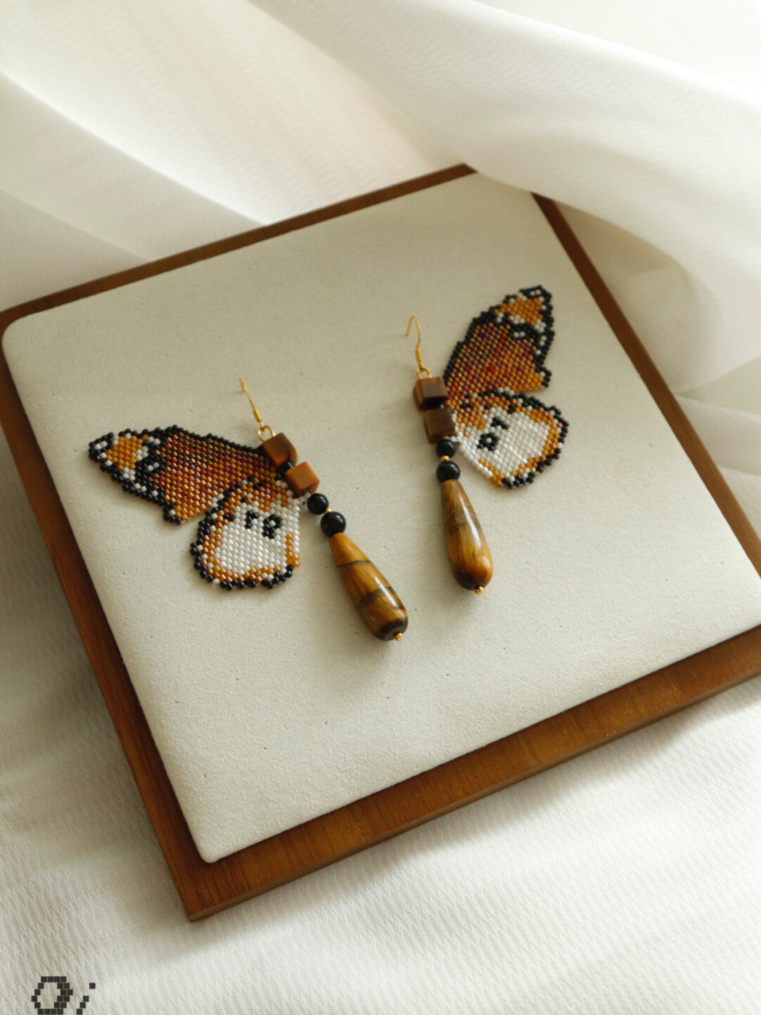 Royal Butterfly MIYUKI Beaded Earrings,Lumivault.
