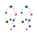 Playful Fireworks Colored Beaded Earrings,A / Studs,Lumivault.