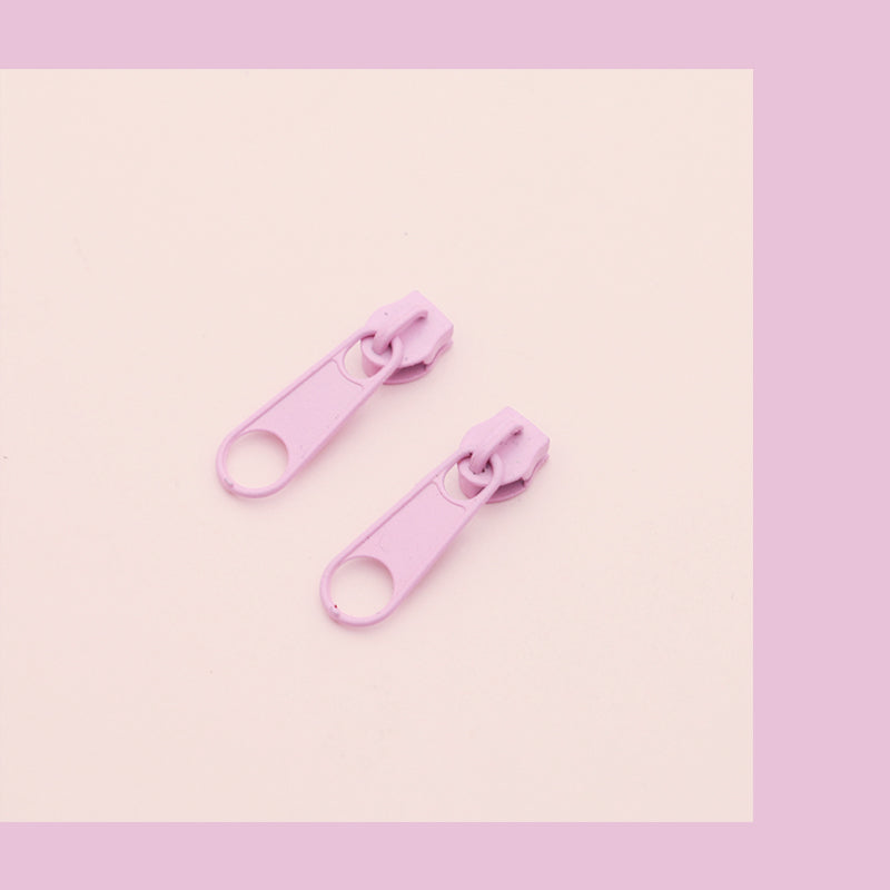 Funny Colorful Zipper Earrings,Pink / Small,Lumivault.