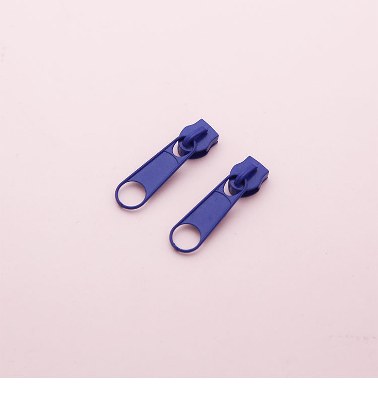 Funny Colorful Zipper Earrings,Deep Blue / Small,Lumivault.