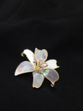 Pearl Oyster Lily Brooch,Lumivault.