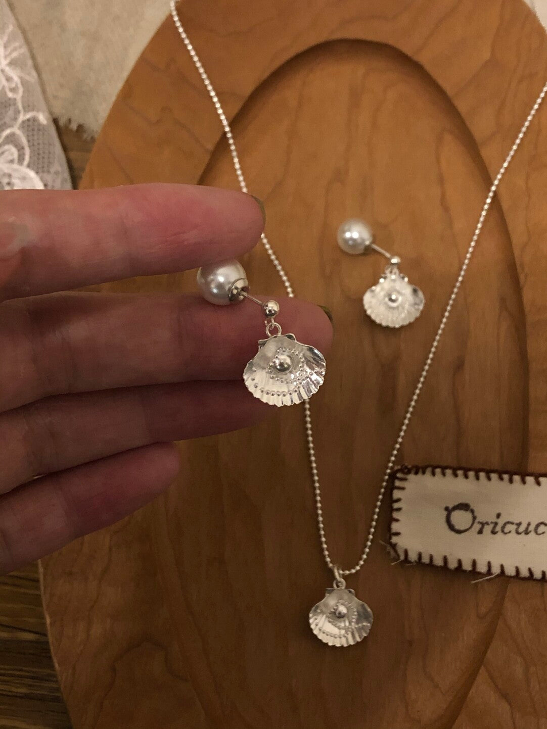 Shell Silver Necklace,Lumivault.