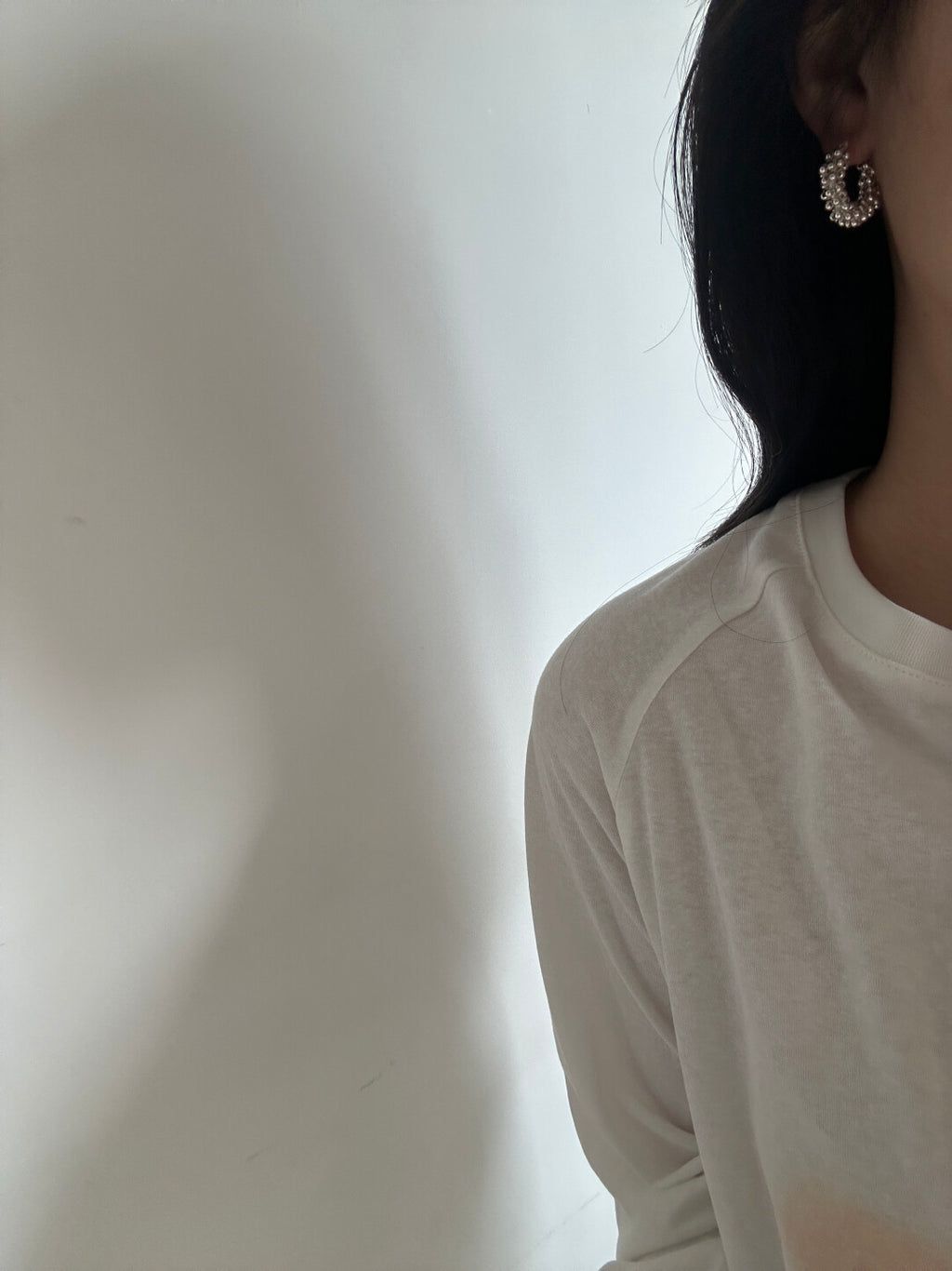 Silver Beaded Bean Earrings,Lumivault.