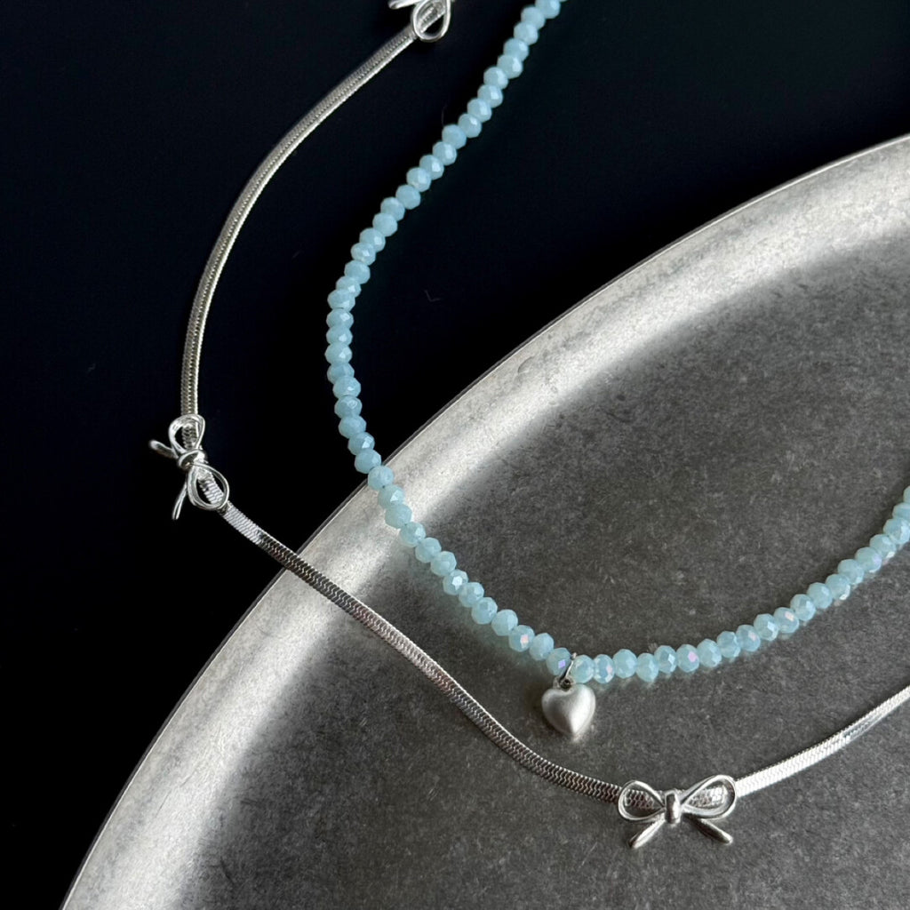 Bowknot Herringbone Chain Necklace,Lumivault.