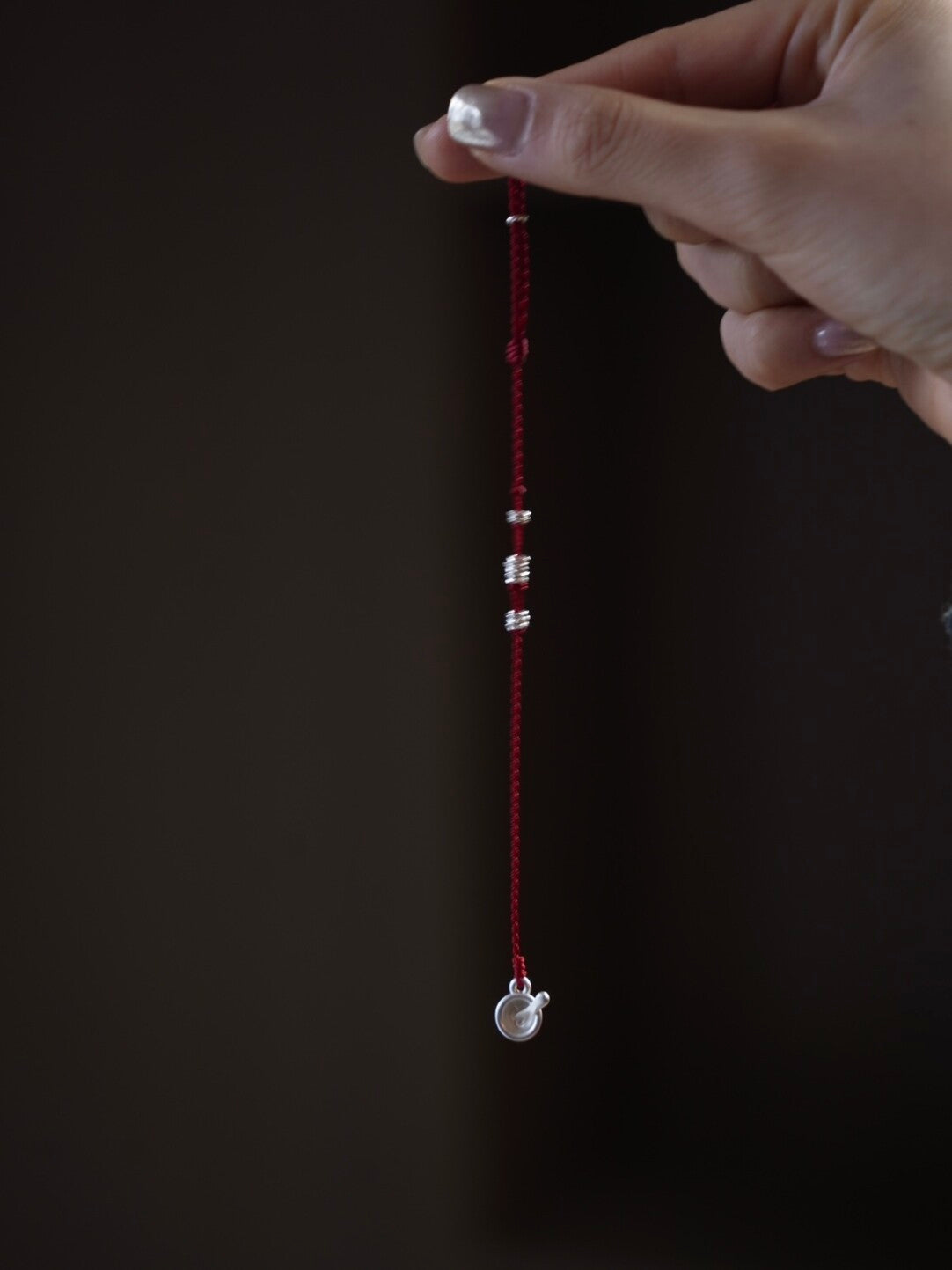 Silver Bowl Charm Braided Bracelet,Lumivault.