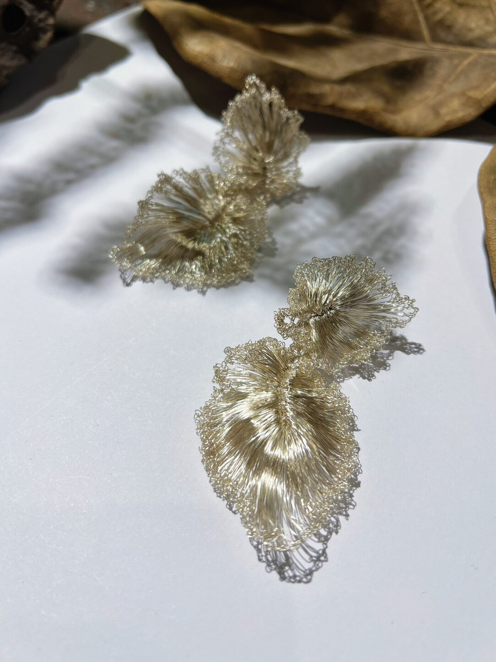 Silver Leaf Lullaby Earrings,Lumivault.