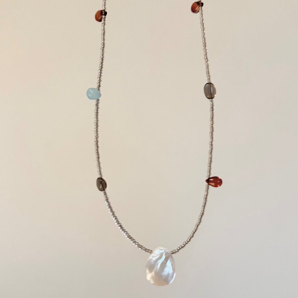 Starfish Shell Stacking Necklace,Shell,Lumivault.