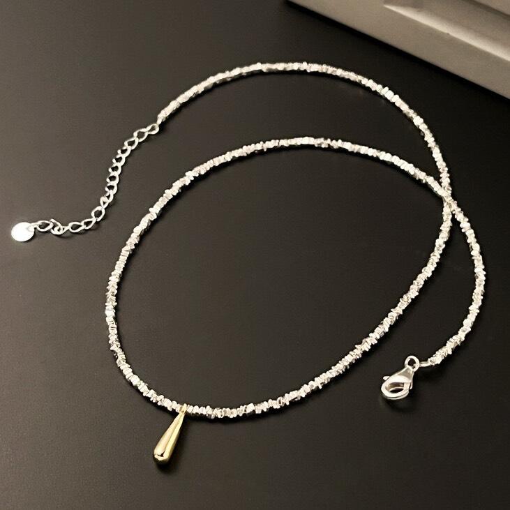 Silver Water Drop Necklace,Lumivault.