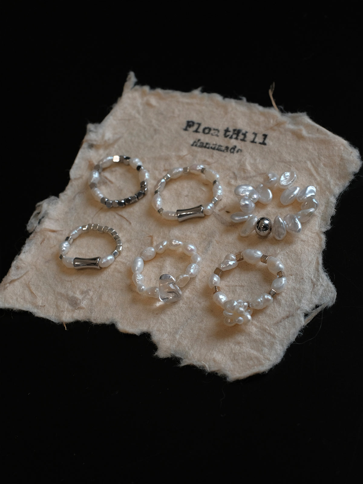 Simple Baroque Pearl Stacking Elastic Ring,Lumivault.