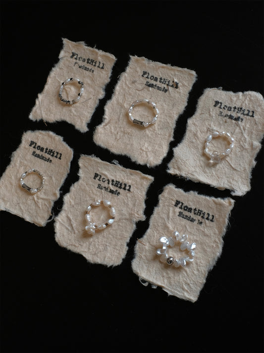 Simple Baroque Pearl Stacking Elastic Ring