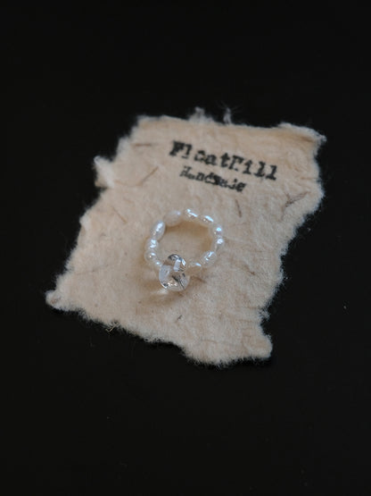 Simple Baroque Pearl Stacking Elastic Ring