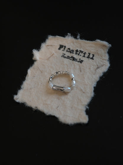 Simple Baroque Pearl Stacking Elastic Ring