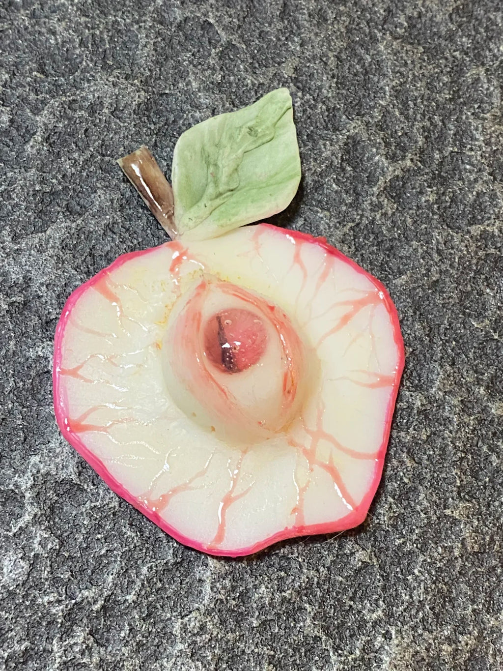 Sliced Apple Necklace,Lumivault.