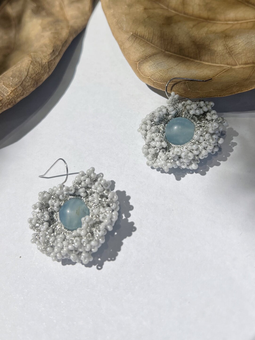 Snow World Beaded Earrings,Lumivault.
