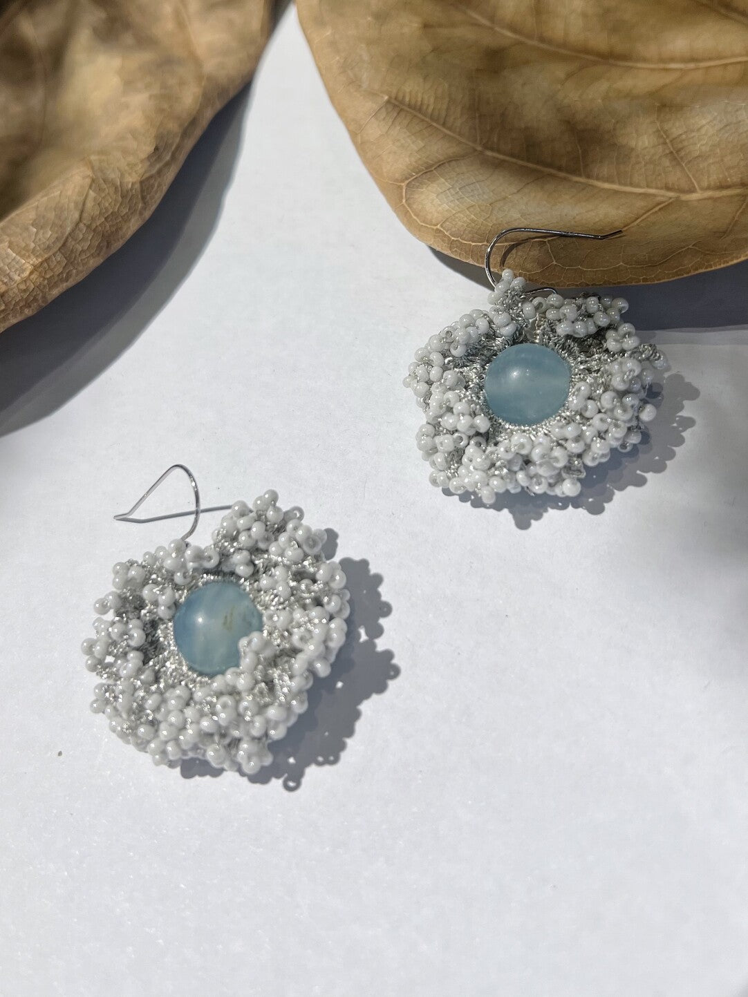 Snow World Beaded Earrings,Lumivault.