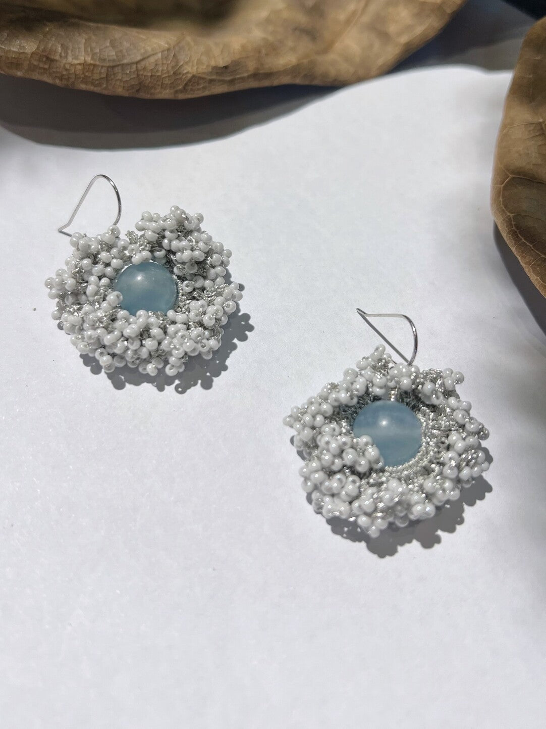 Snow World Beaded Earrings,Lumivault.