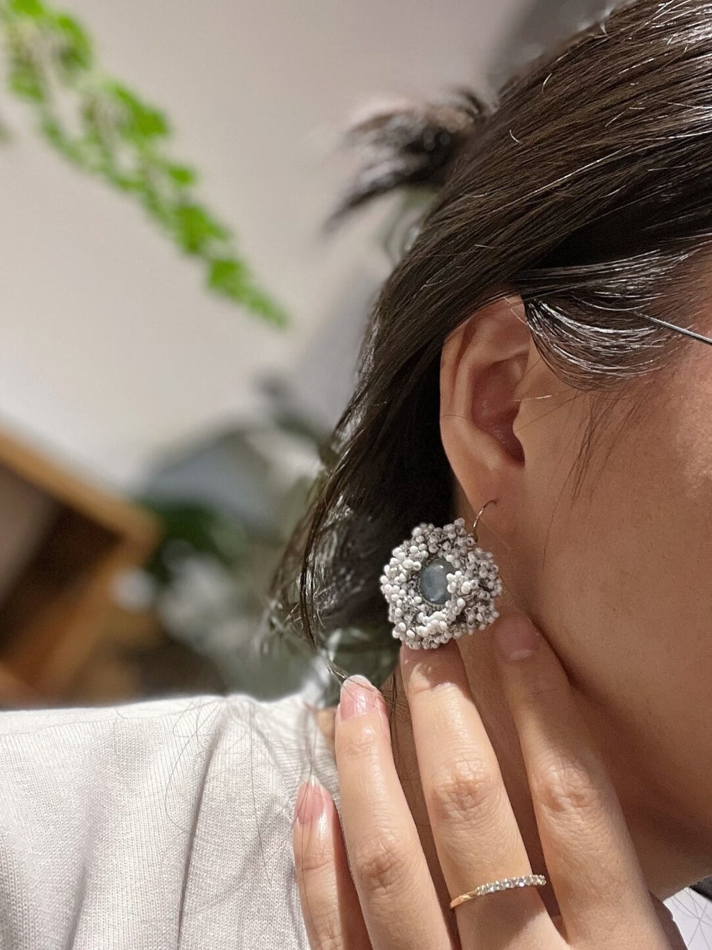 Snow World Beaded Earrings,Lumivault.