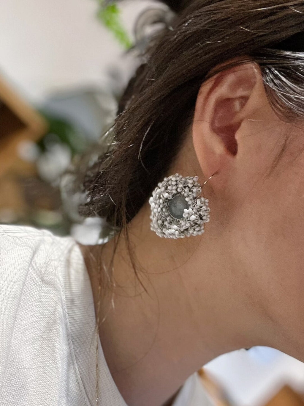 Snow World Beaded Earrings,Lumivault.