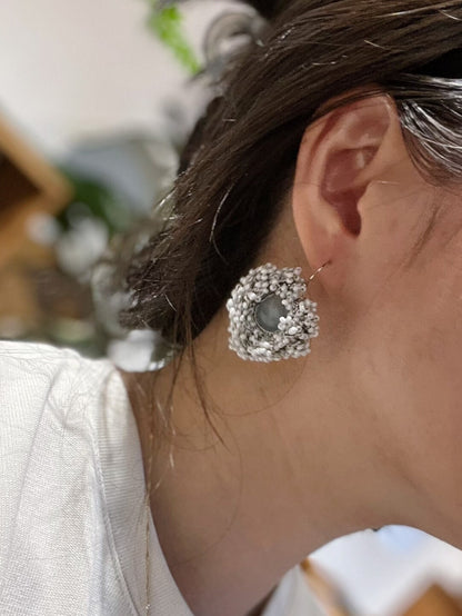 Snow World Beaded Earrings