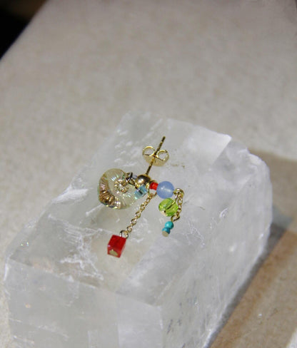 Sparkling Heart Colorful Beads Earrings - Lumivault