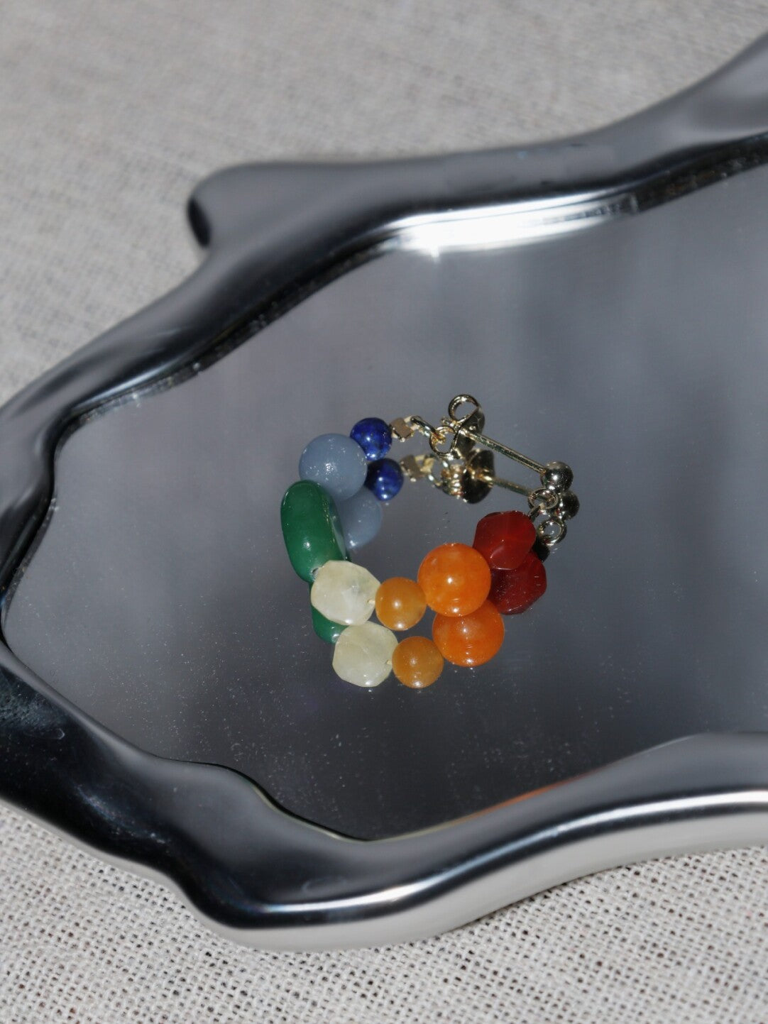 Spring and Summer Happy Dopamine Rainbow Earrings,Lumivault.