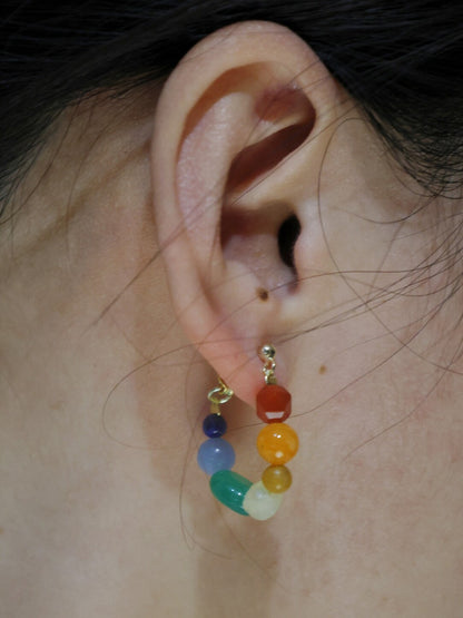 Spring and Summer Happy Dopamine Rainbow Earrings - Lumivault