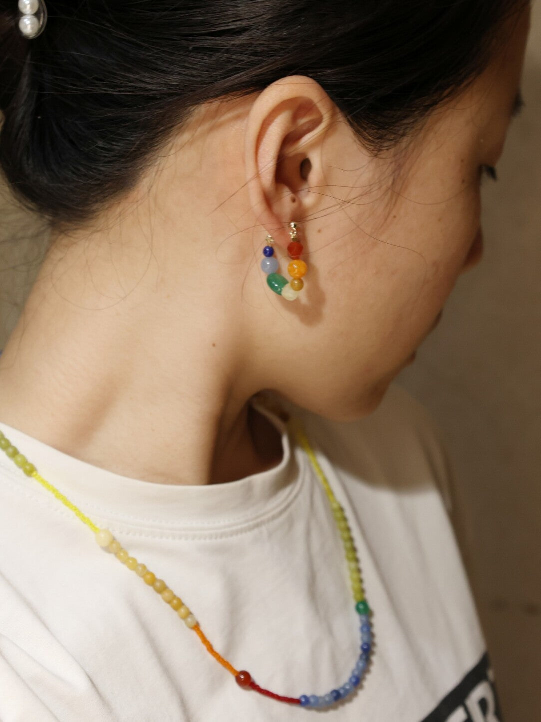 Spring and Summer Happy Dopamine Rainbow Earrings,Lumivault.