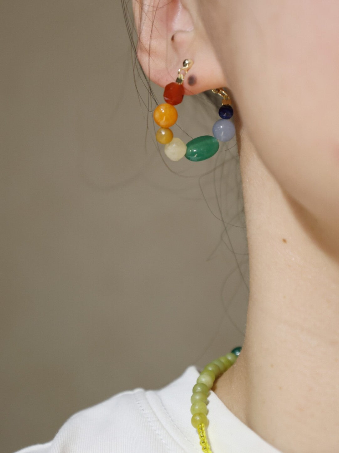 Spring and Summer Happy Dopamine Rainbow Earrings,Lumivault.