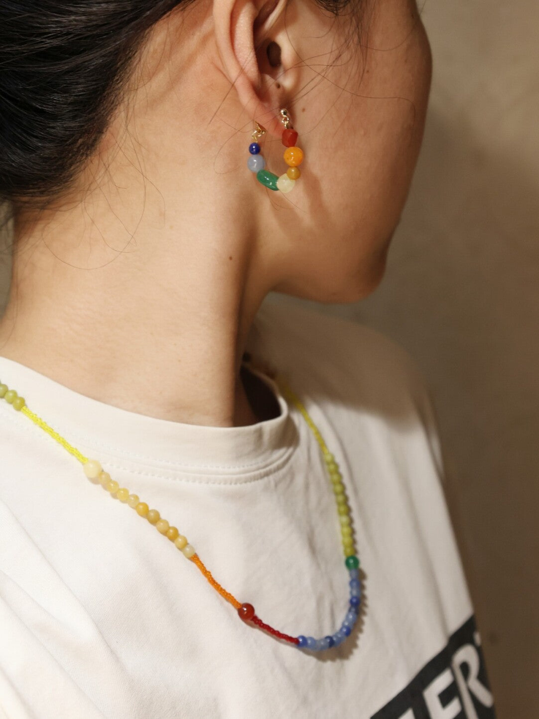 Spring and Summer Happy Dopamine Rainbow Earrings,Lumivault.