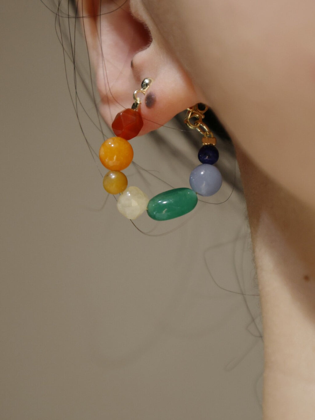 Spring and Summer Happy Dopamine Rainbow Earrings,Lumivault.