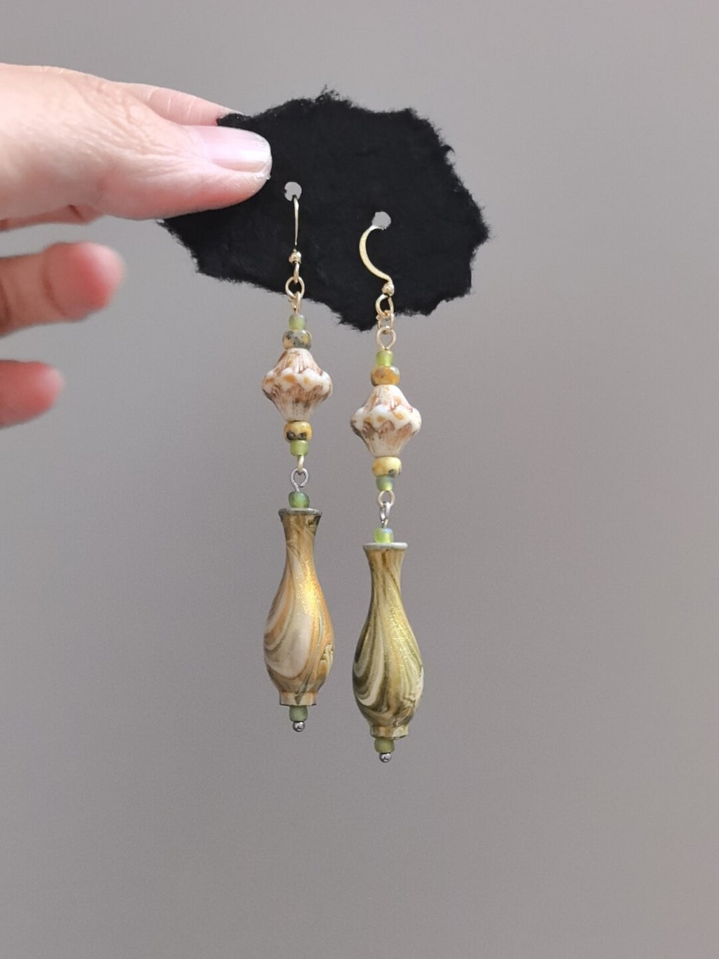 Wing Chun Czech Gems Earrings,Lumivault.