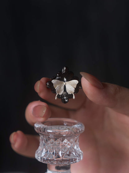 Square Biscuit Butterfly Earrings