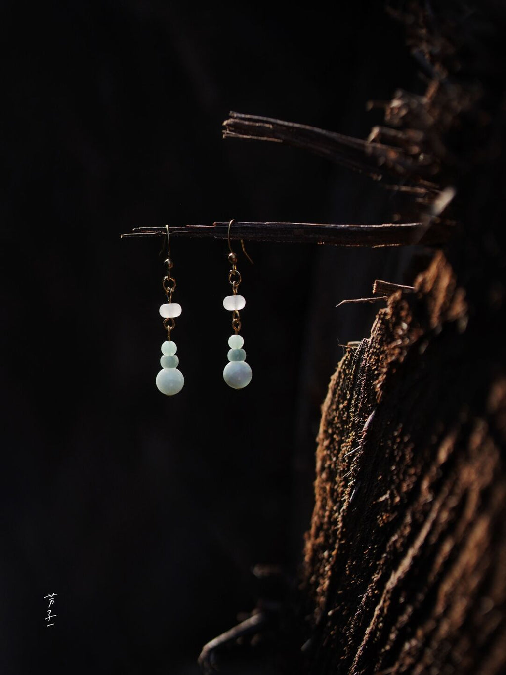 Stacking Blueglass Earrings,Lumivault.