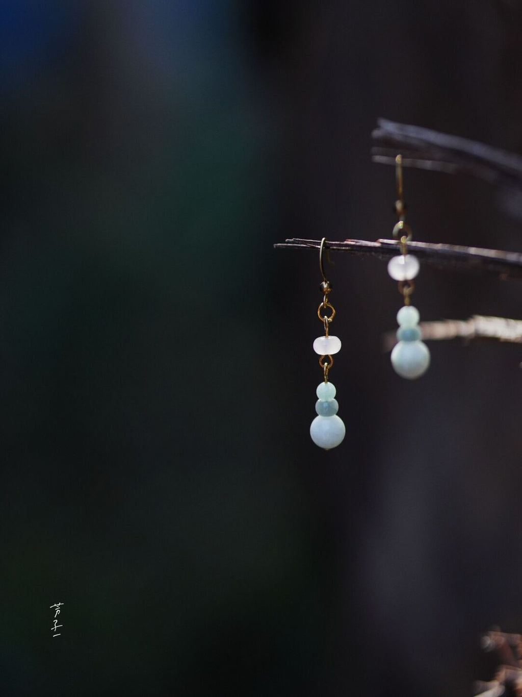 Stacking Blueglass Earrings,Lumivault.