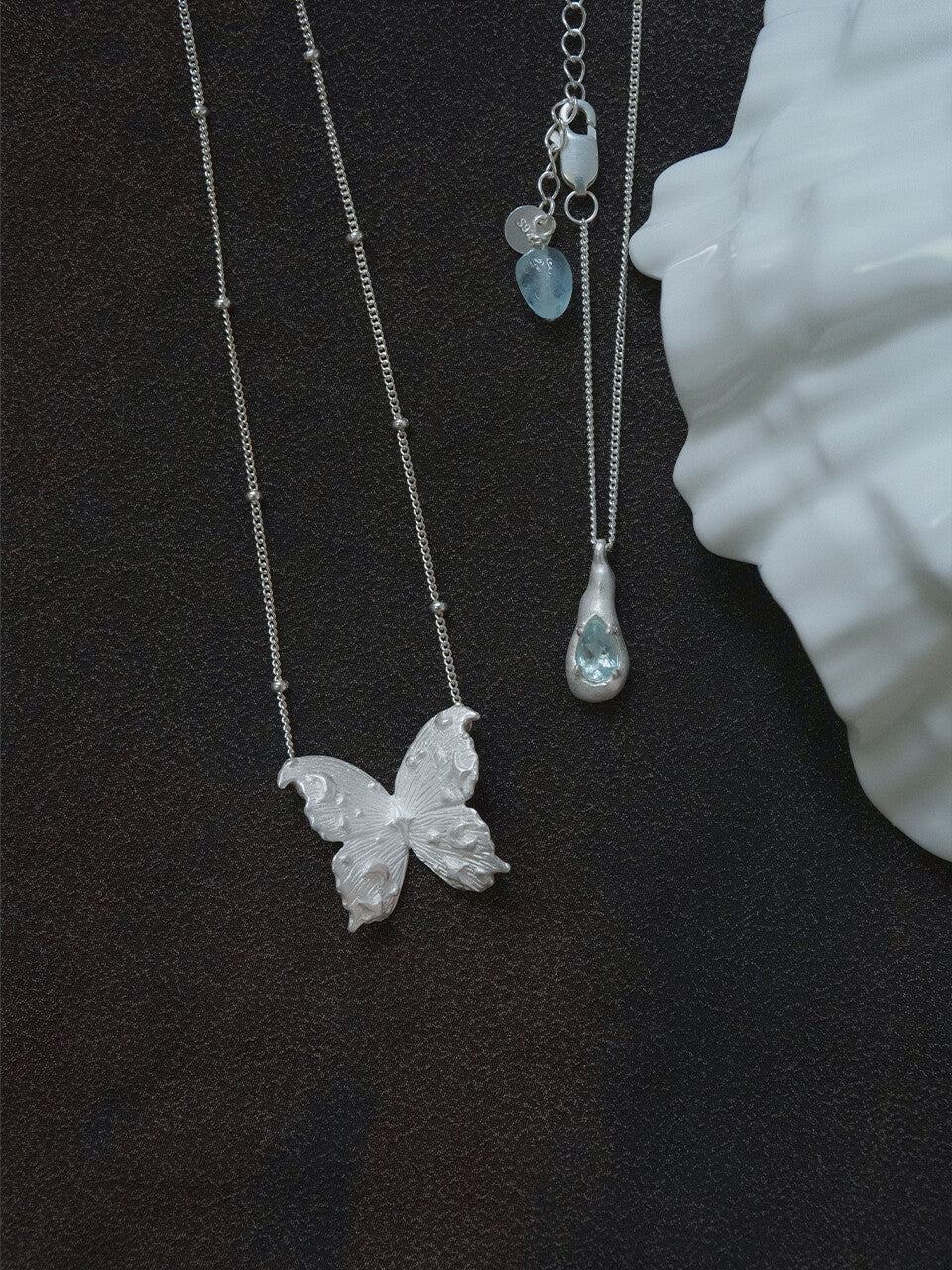 Star Moon Butterfly Silver Necklace,Lumivault.