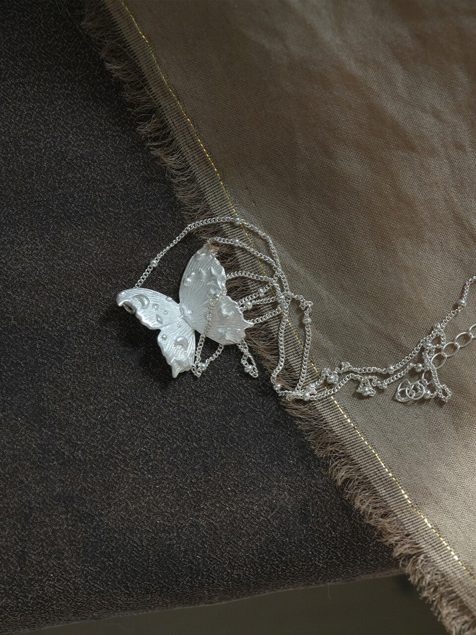 Star Moon Butterfly Silver Necklace,Lumivault.