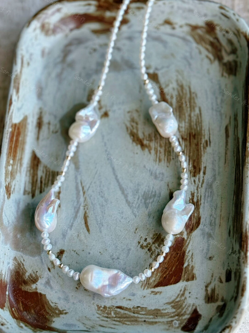 Stream Baroque Pearl Necklace,Lumivault.