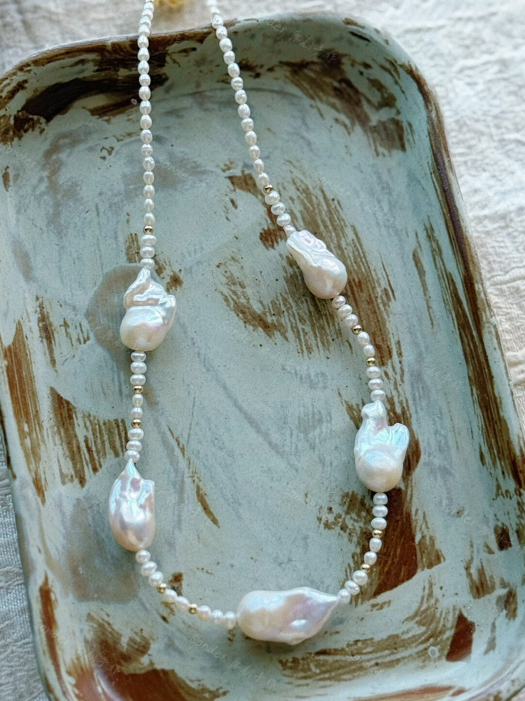 Stream Baroque Pearl Necklace,Lumivault.